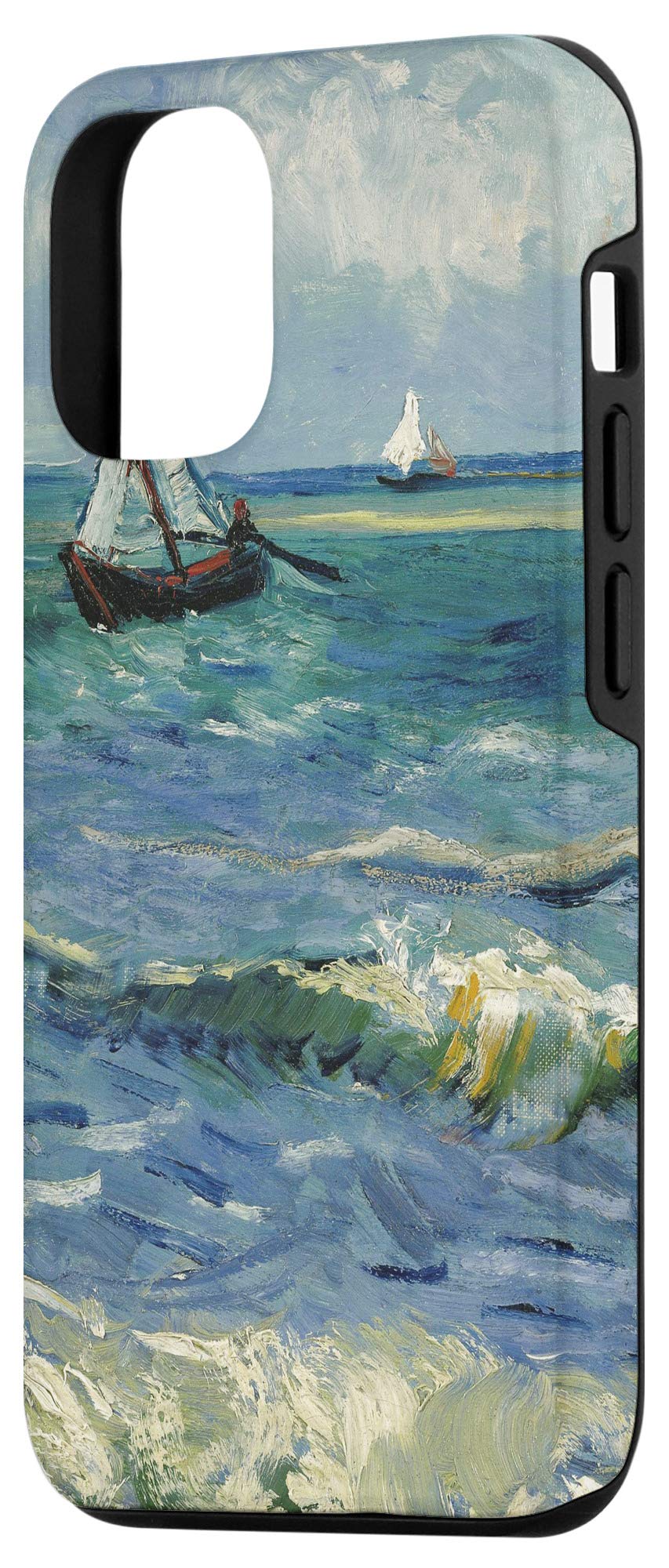 Vincent van Gogh Seascape at Les Saintes-Maries-de-la-Mer iPhone 12/12 Pro Case - Protective Phone Cover with Art Design for Travel, Beach & Van Gogh Fans