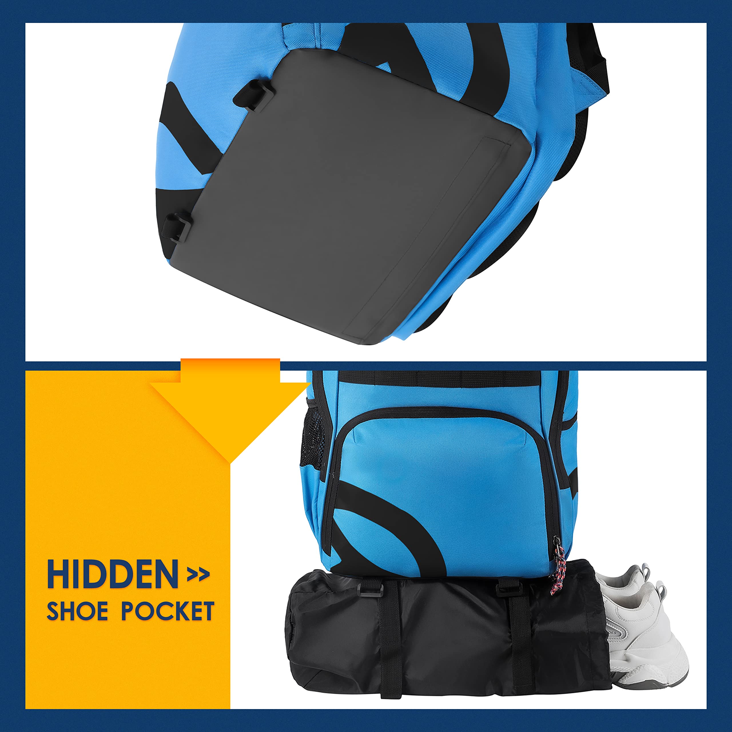 Best Basketball Backpack for Men & Women - Large Sports Gym Bag with Ball Compartment & Shoe Pocket - Perfect for Basketball, Soccer, Gym & Travel