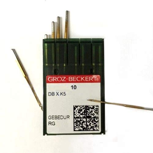 Groz Beckert DBXK5 SAN1 GEBEDUR Titanium Coated Embroidery Machine Needles Size 70/10 - Professional Sewing Needles for Embroidery Machines, Quilting, and Textile Arts - Perfect for Home and Industrial Embroidery Projects