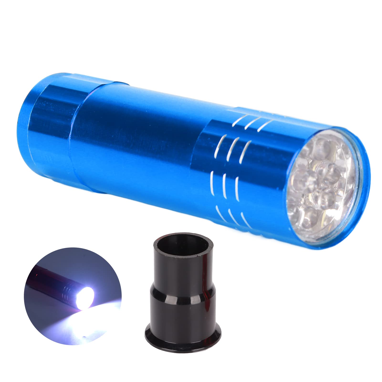 HEEPDD LED Egg Candler Lamp - Egg Tester with Cool Light for Duck, Goose, Quail & Chicken Eggs - Portable Egg Incubator Accessory (Blue, Batteries Not Included) - Perfect for Poultry Farming, Hatching & Egg Quality Testing at Home or Farm