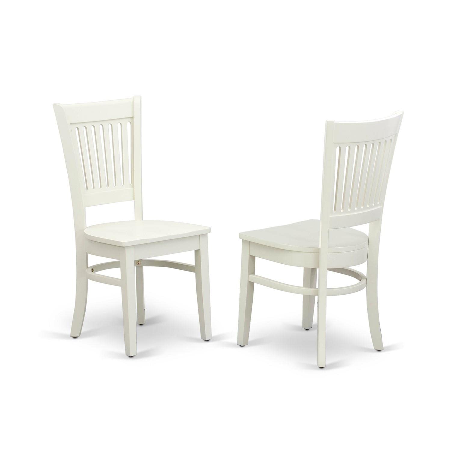 Modern 3-Piece Dining Table Set with Round Pedestal Table & 2 Chairs - 42x42 Inch, Linen White - Perfect for Small Kitchens, Breakfast Nooks & Cozy Dining Spaces