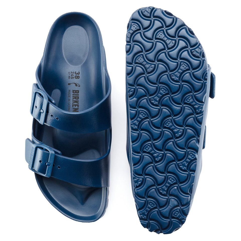 Birkenstock Arizona Essentials EVA Sandal for Women & Men - Comfortable Navy Blue Slip-On Sandals for Beach, Pool, and Summer Outdoor Activities