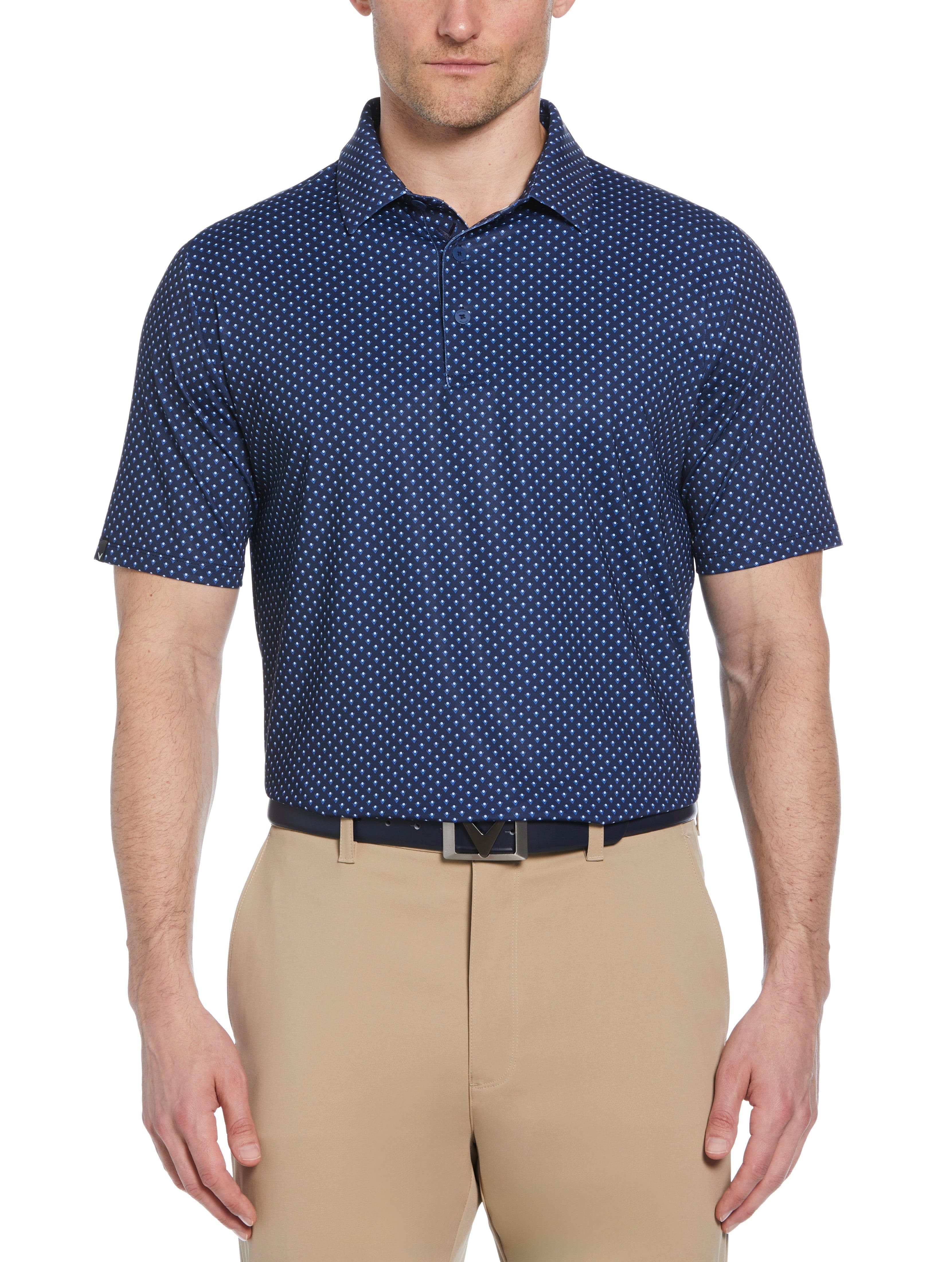 Men's Chevron Print Polo Shirt - Stylish & Comfortable Casual Wear for Work, Golf & Everyday Outfits