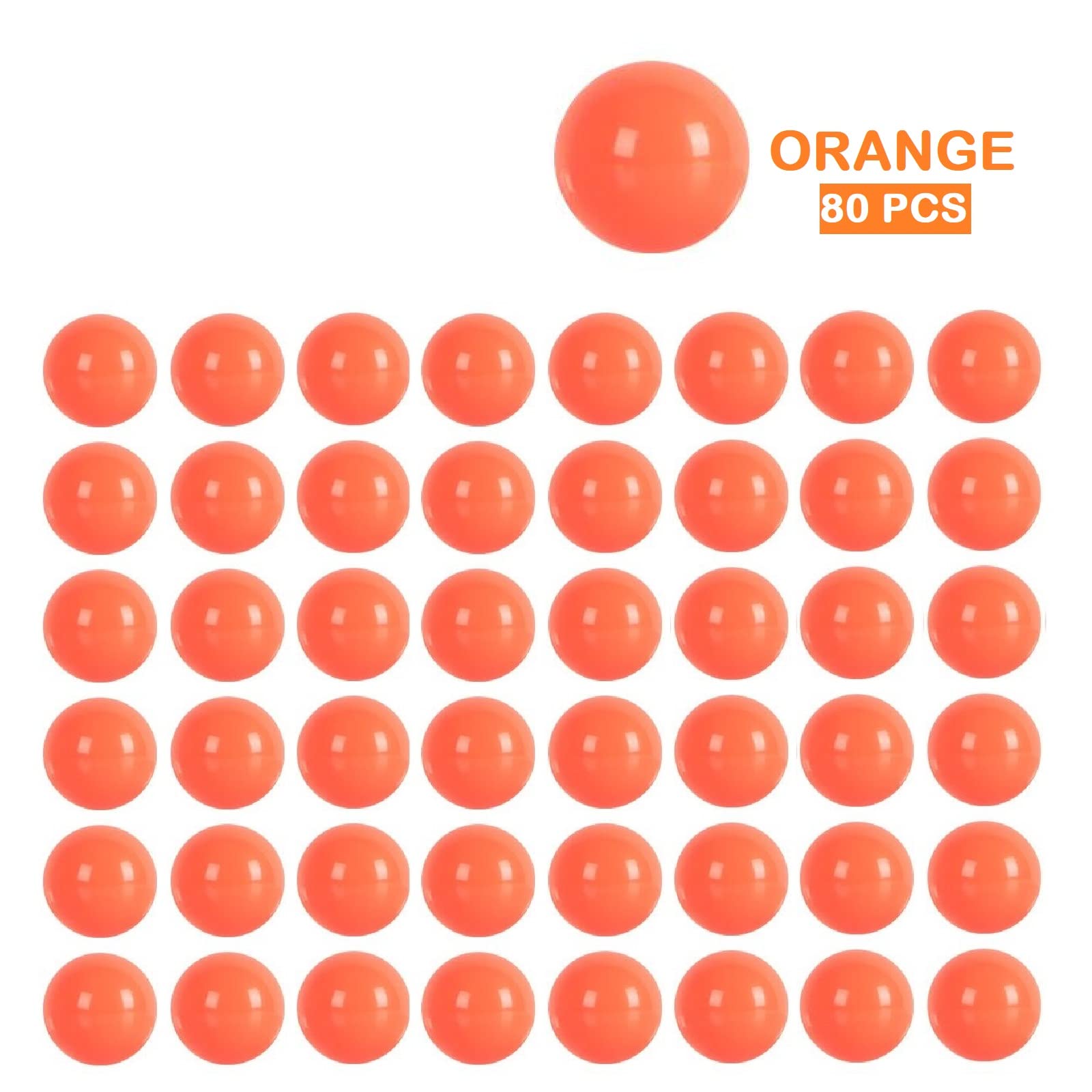 80pcs 14mm Acrylic Game Marbles - Chinese Checker Replacement Balls, Aggravation Game Pieces, Traditional Marble Game Accessories (Orange) - Perfect for Family Game Nights, Board Game Replacements & Classic Marble Games
