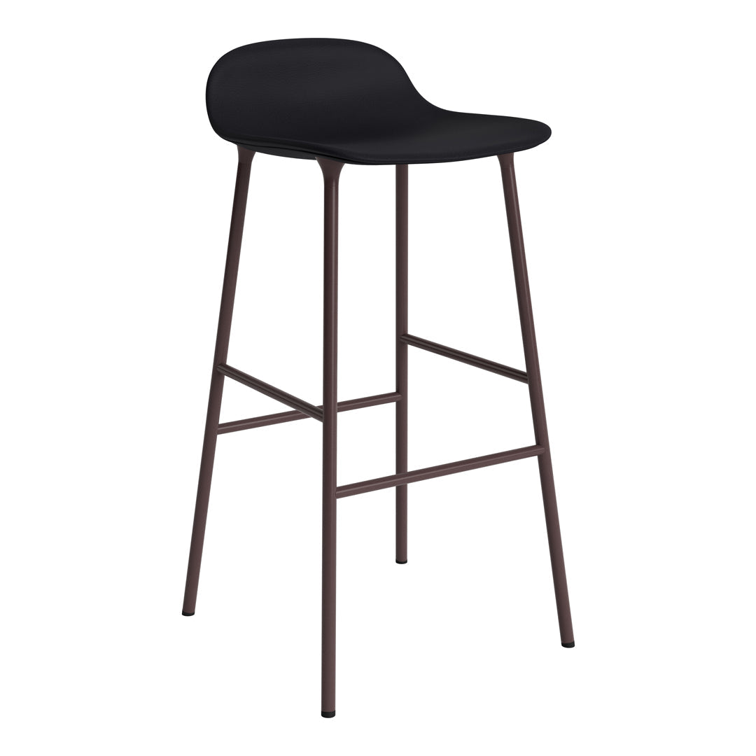 Modern Form Bar Stool with Metal Legs & Upholstered Seat - Perfect for Kitchen Islands, Home Bars & Commercial Use