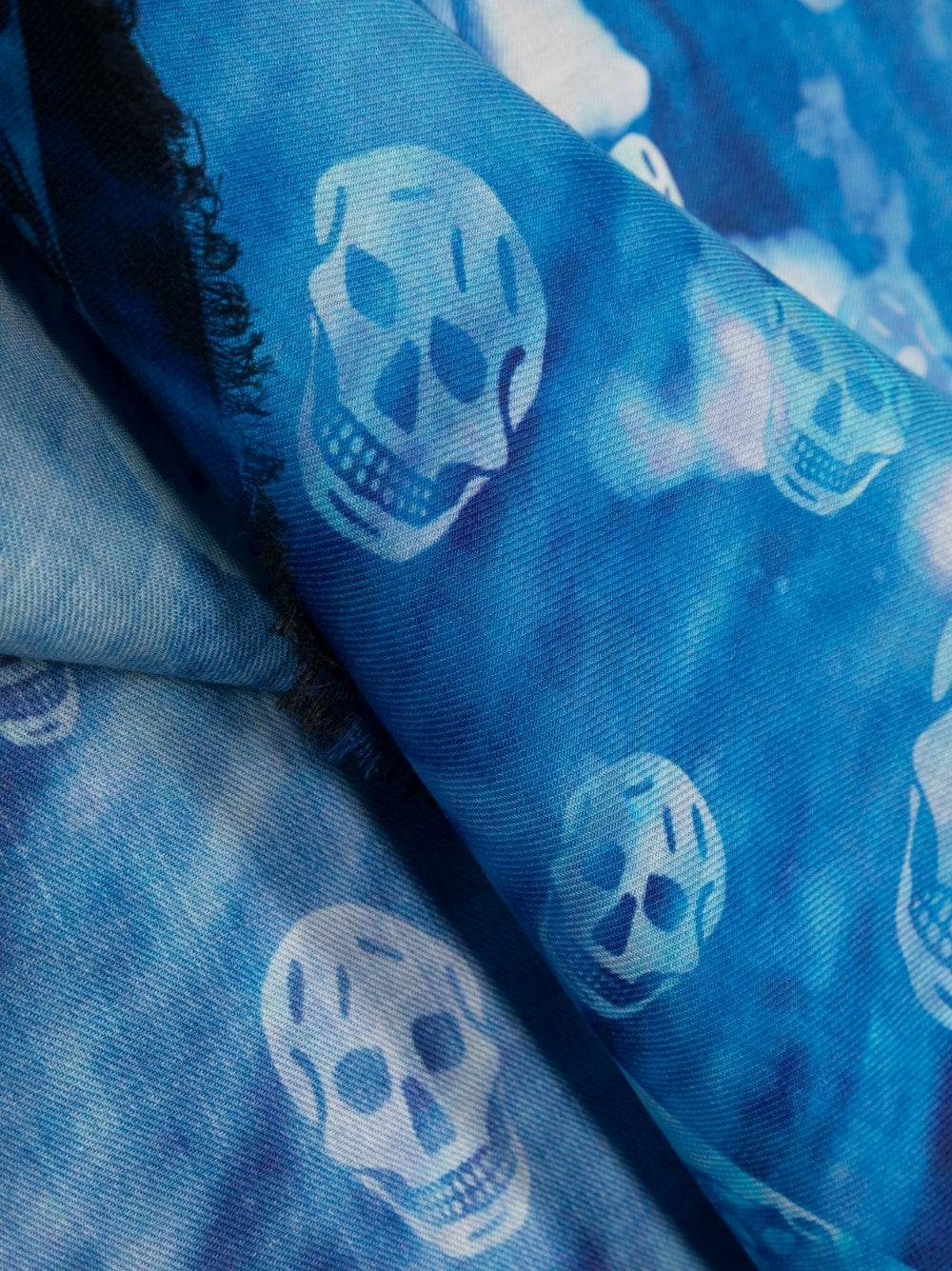 Alexander McQueen Blue Silk Scarf - Luxury Fashion Accessory for Women, Elegant Gift for Her - Perfect for Parties, Weddings & Everyday Style
