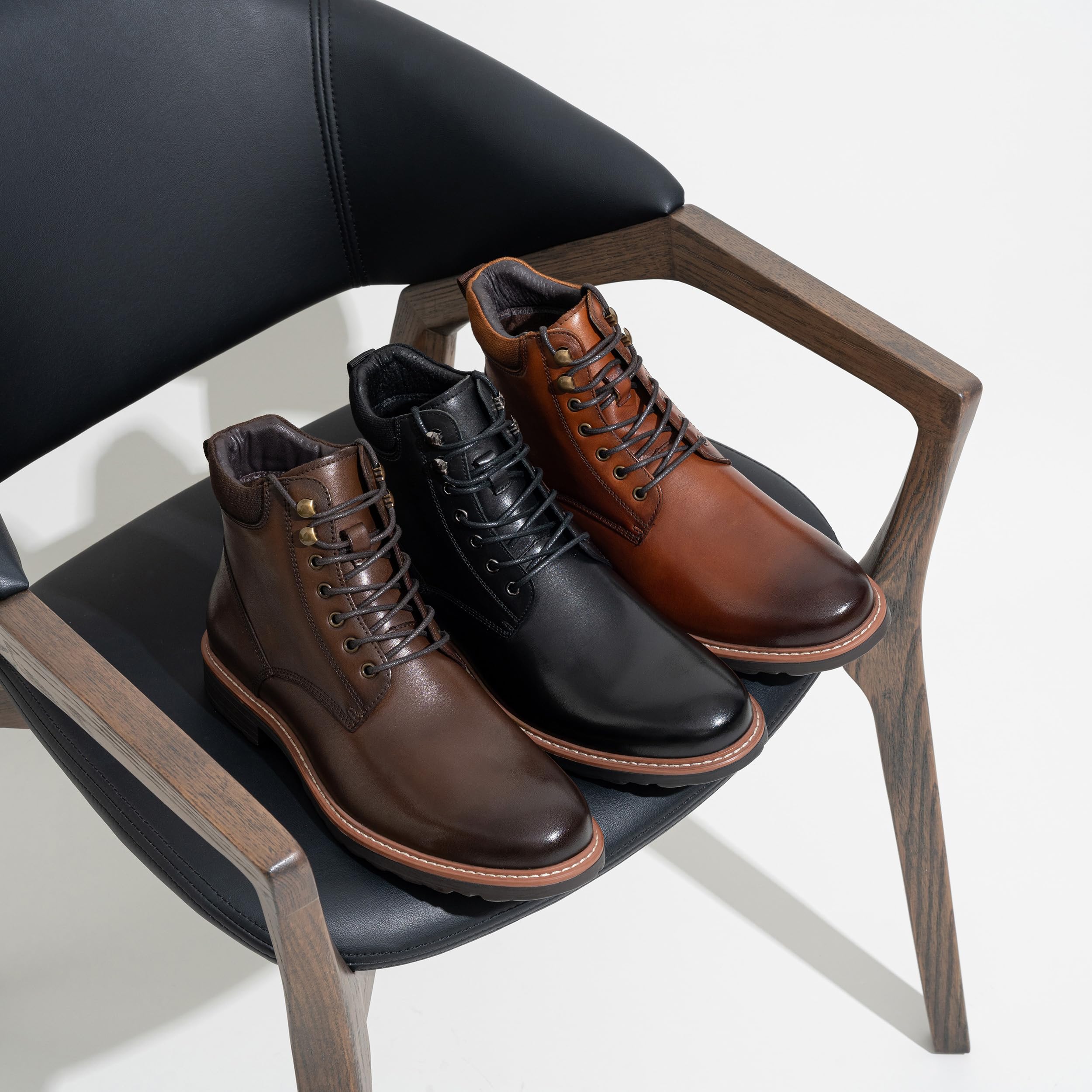 Premium Men's Leather Dress Boots - Formal Chukka Boots for Business & Office Wear | Comfortable & Stylish Men's Boots for Work, Weddings & Professional Occasions