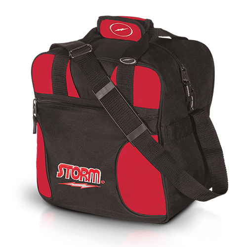 Storm Solo 1 Ball Tote Bowling Bag - Black/Red - Lightweight & Durable for League Play & Practice (Perfect for Bowling Enthusiasts & Tournament Players)