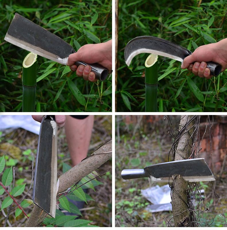 Heavy Duty Machete Sickle Knife - Professional Yard Work Tool for Cutting Trees, Brush Clearing & Gardening | Outdoor Construction Blade & Camping Axe for Survival, Landscaping & Wood Chopping