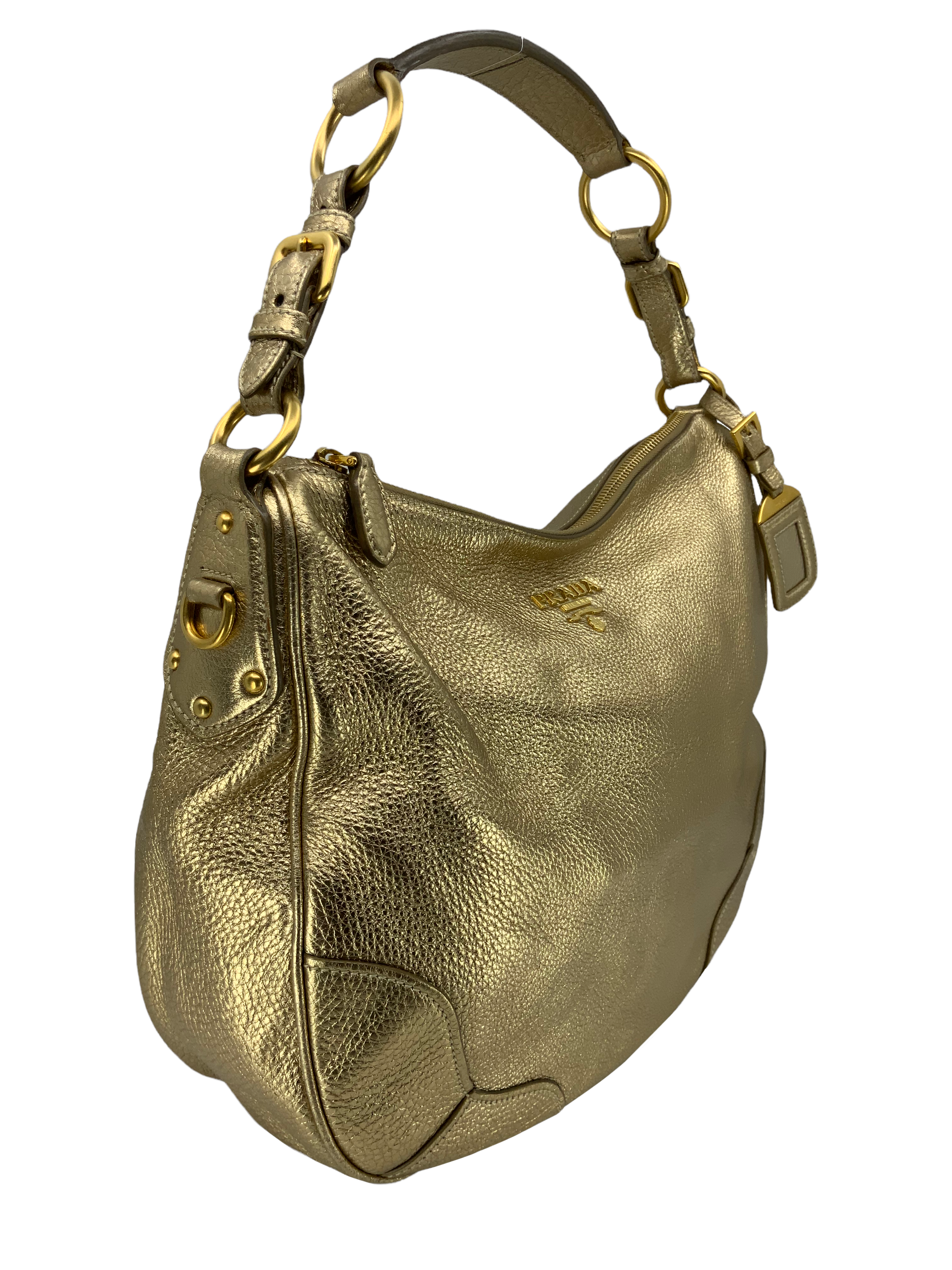 Prada Vitello Daino Leather Shoulder Bag for Women | Luxury Designer Handbag | Perfect for Work, Travel & Everyday Use