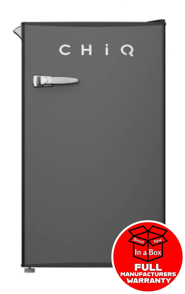 CHiQ CRSR090DB1 90L Retro Mini Fridge - Black Compact Beverage Cooler for Home, Office, Dorm & Bar | Energy Efficient & Quiet Cooling