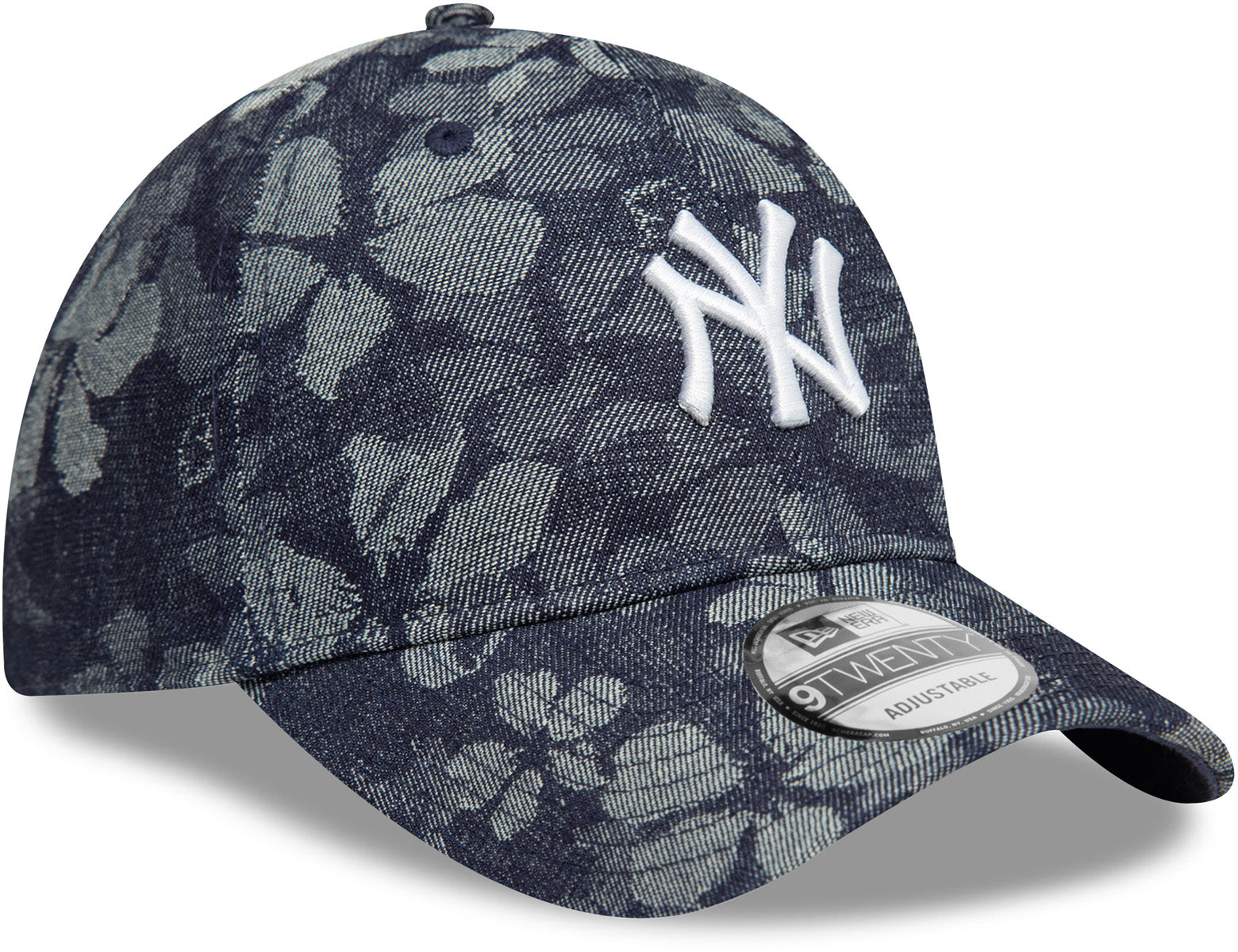 New York Yankees Women's Floral Denim Baseball Cap by New Era 9Twenty - Stylish Fashion Accessory for Baseball Fans & Casual Outfits