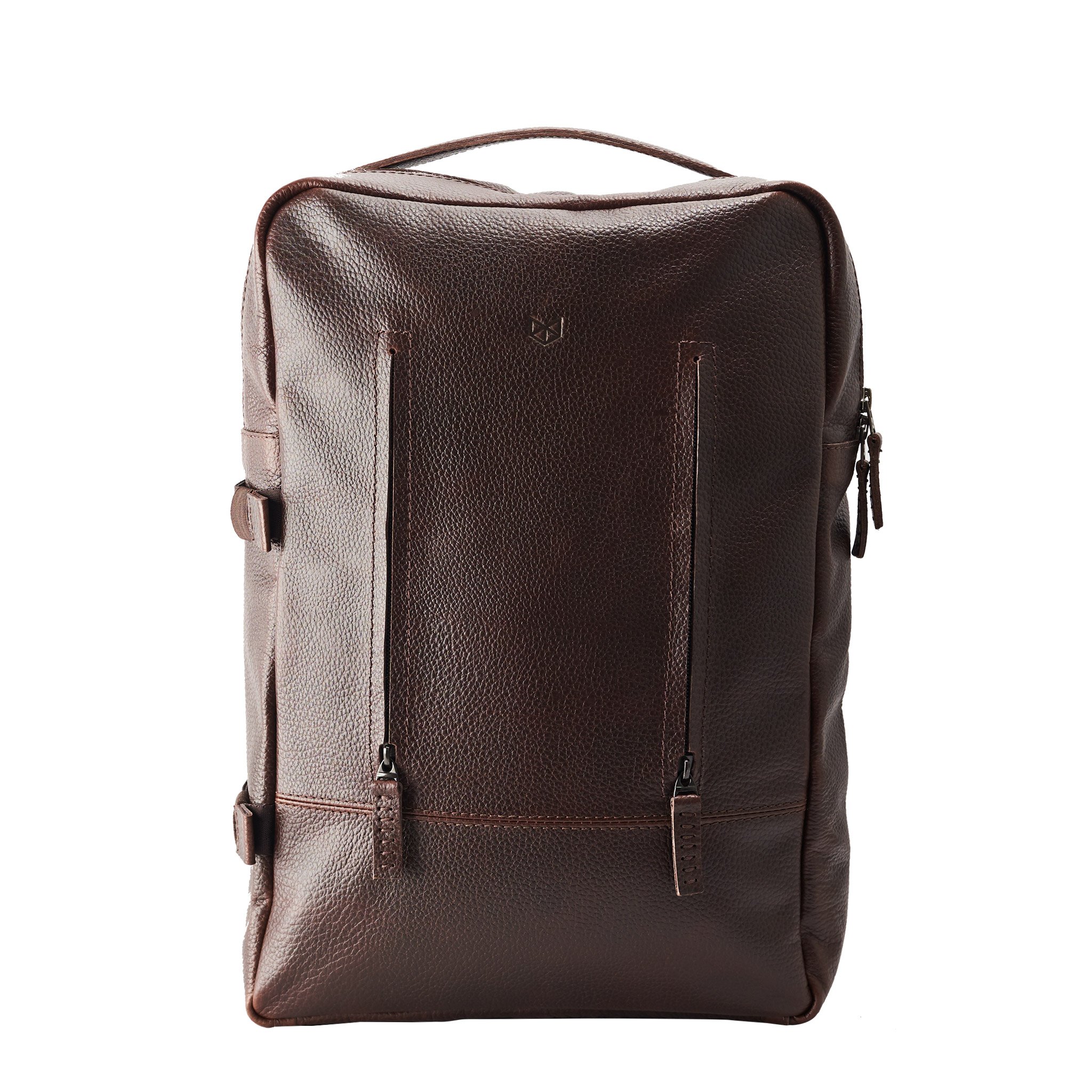 Stylish Dark Brown Laptop Backpack for Men - Handmade Minimalist Travel Rucksack, Durable Work & Urban Commuter Bag with Laptop Compartment - Perfect for Business Travel, College Campus & Daily City Use