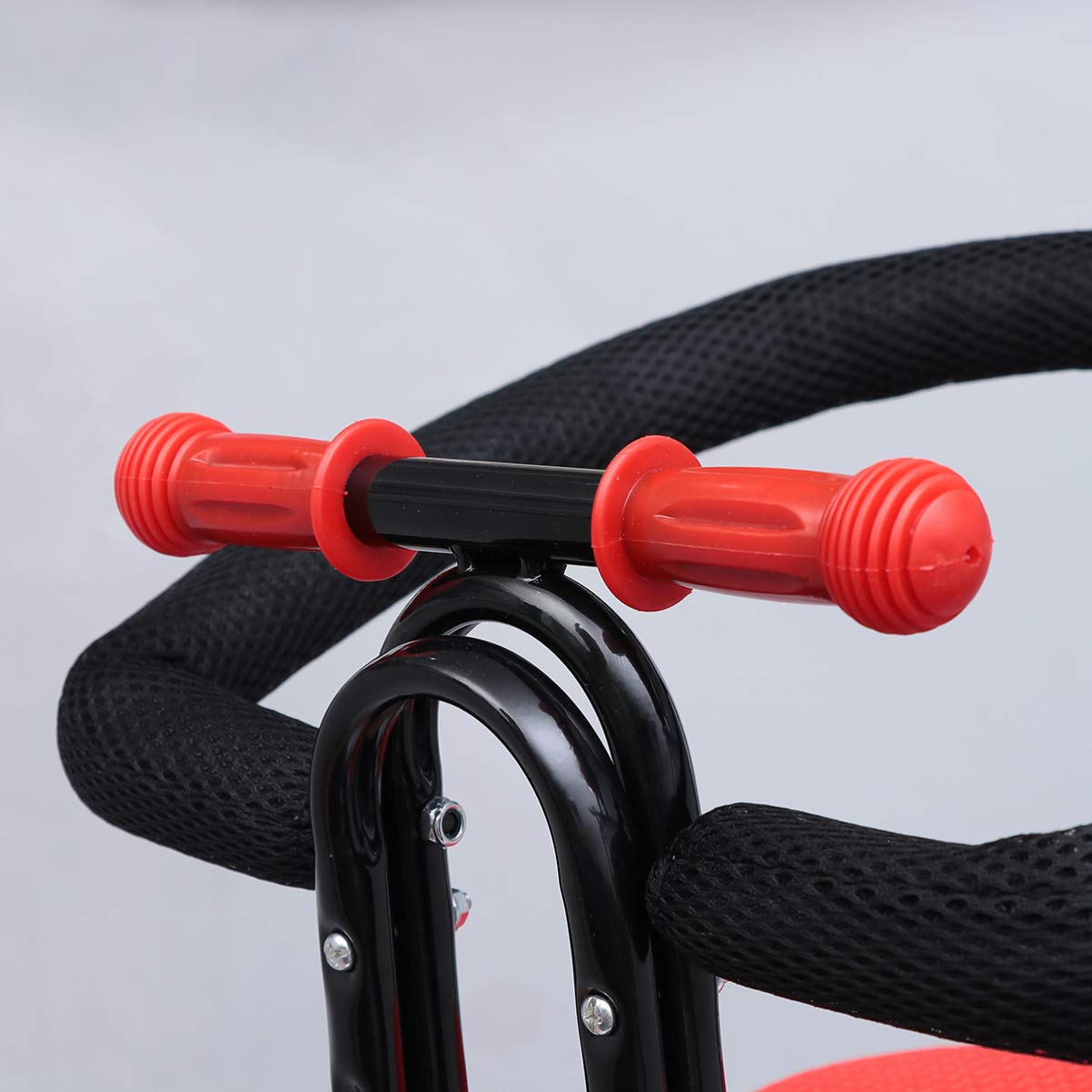 BESPORTBLE Front Mount Bike Child Seat - Ergonomic & Safe Mountain Bike Seat for Kids (Red, Size) - Perfect for Family Cycling & Outdoor Adventures