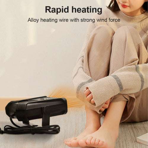 12V Portable Car Fan Heater - 300W Vehicle Heating & Windscreen Defroster/Demister - Perfect for Winter Driving & Quick Window Defrosting