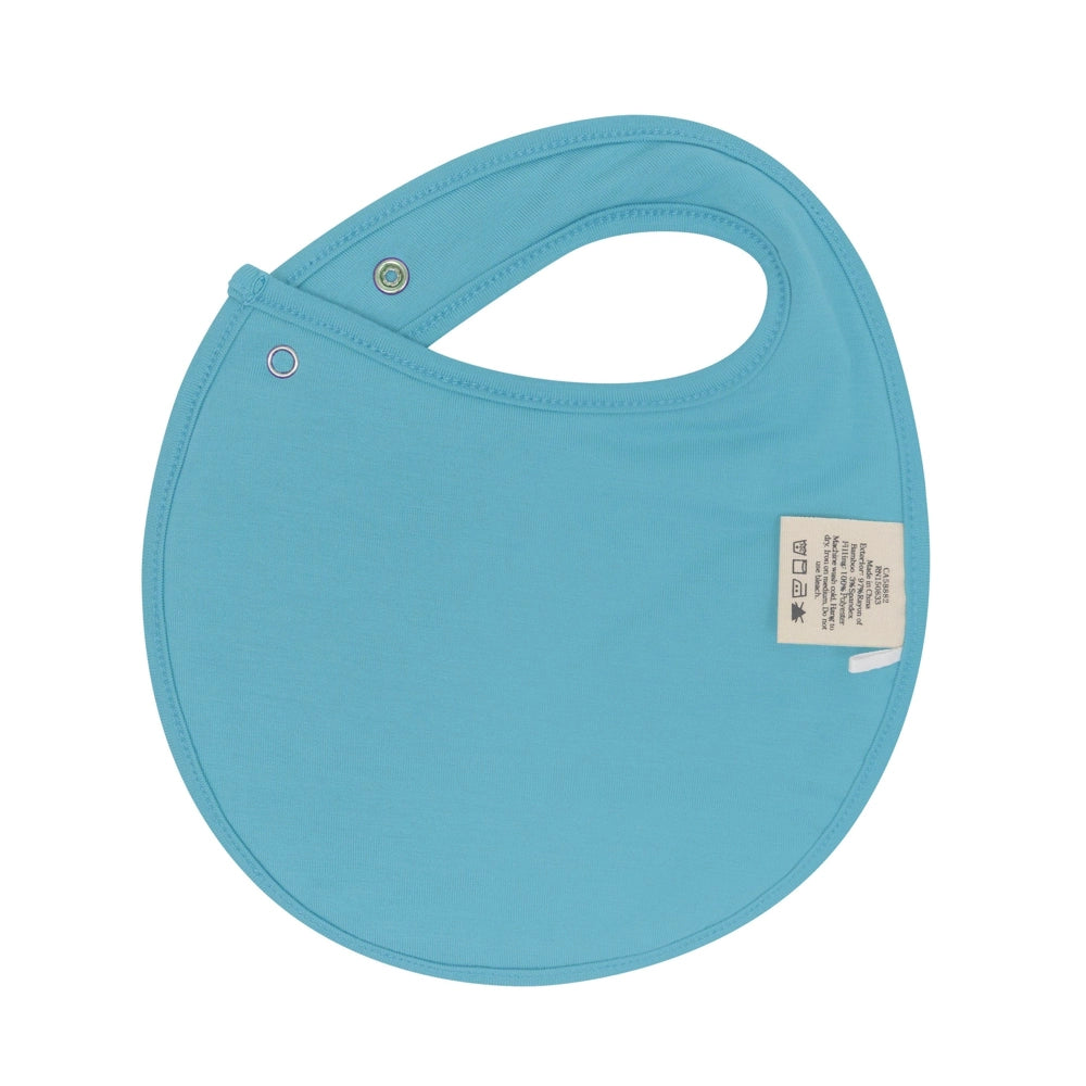 Kyte Baby Soft Organic Cotton Drool Bib for Newborns & Infants - Perfect for Feeding, Teething & Messy Playtime - Makai Blue
