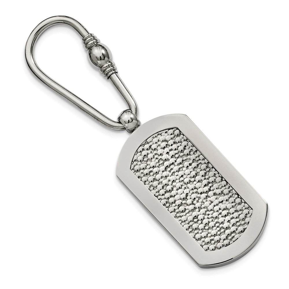 Jewels By Lux Titanium Pebble Textured Key Ring - Durable & Stylish Keychain for Men & Women - Perfect for Home, Office, and Travel Accessories