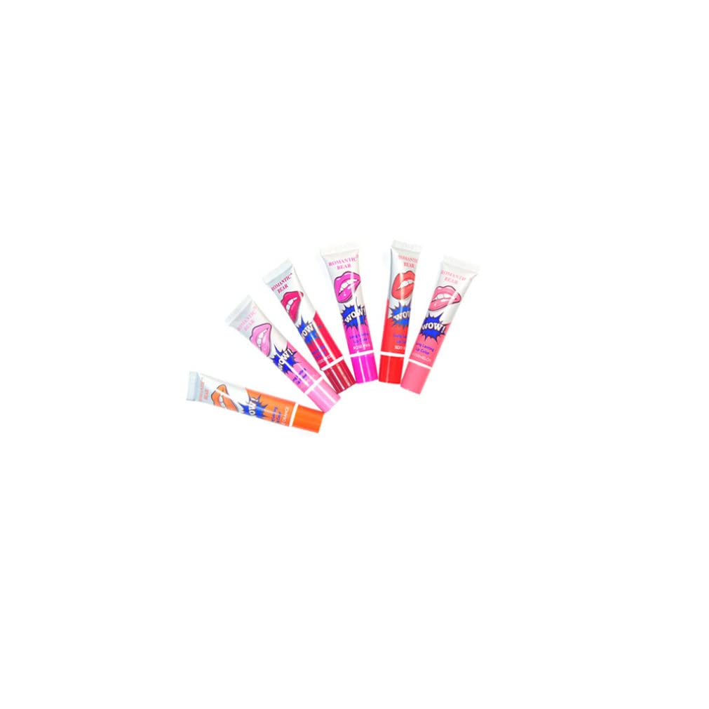 6 Colors Women's Long Lasting Peel Off Lip Gloss Set - Waterproof Lip Stain, Tattoo Lipstick, Non-Sticky Lip Makeup Kit | Perfect for Daily Wear, Parties, and Gift Giving