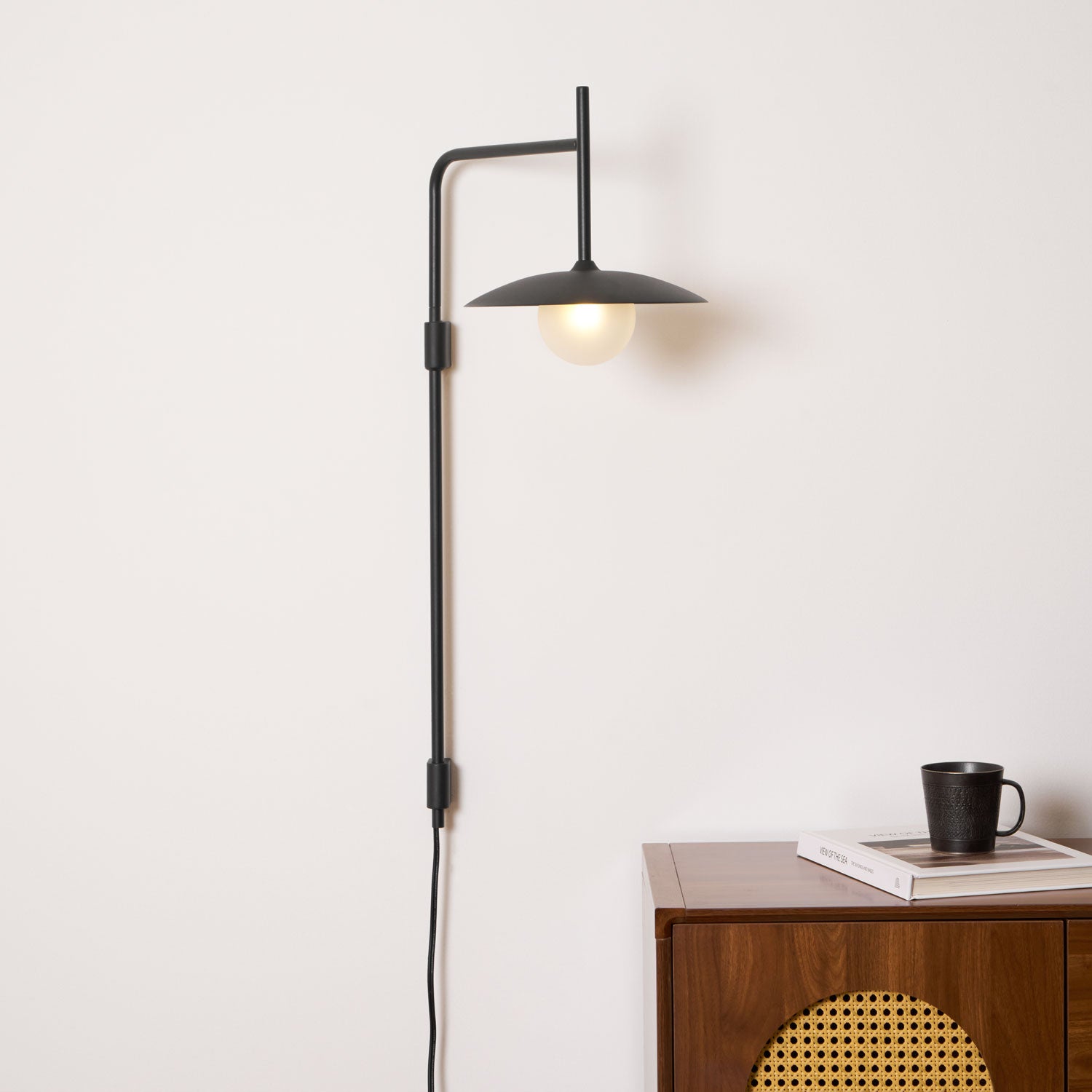 Gea Swing Arm Plug-in Wall Lamp - Adjustable Desk Light for Reading, Office, and Bedroom - Perfect for Study, Work, and Nightstand Lighting