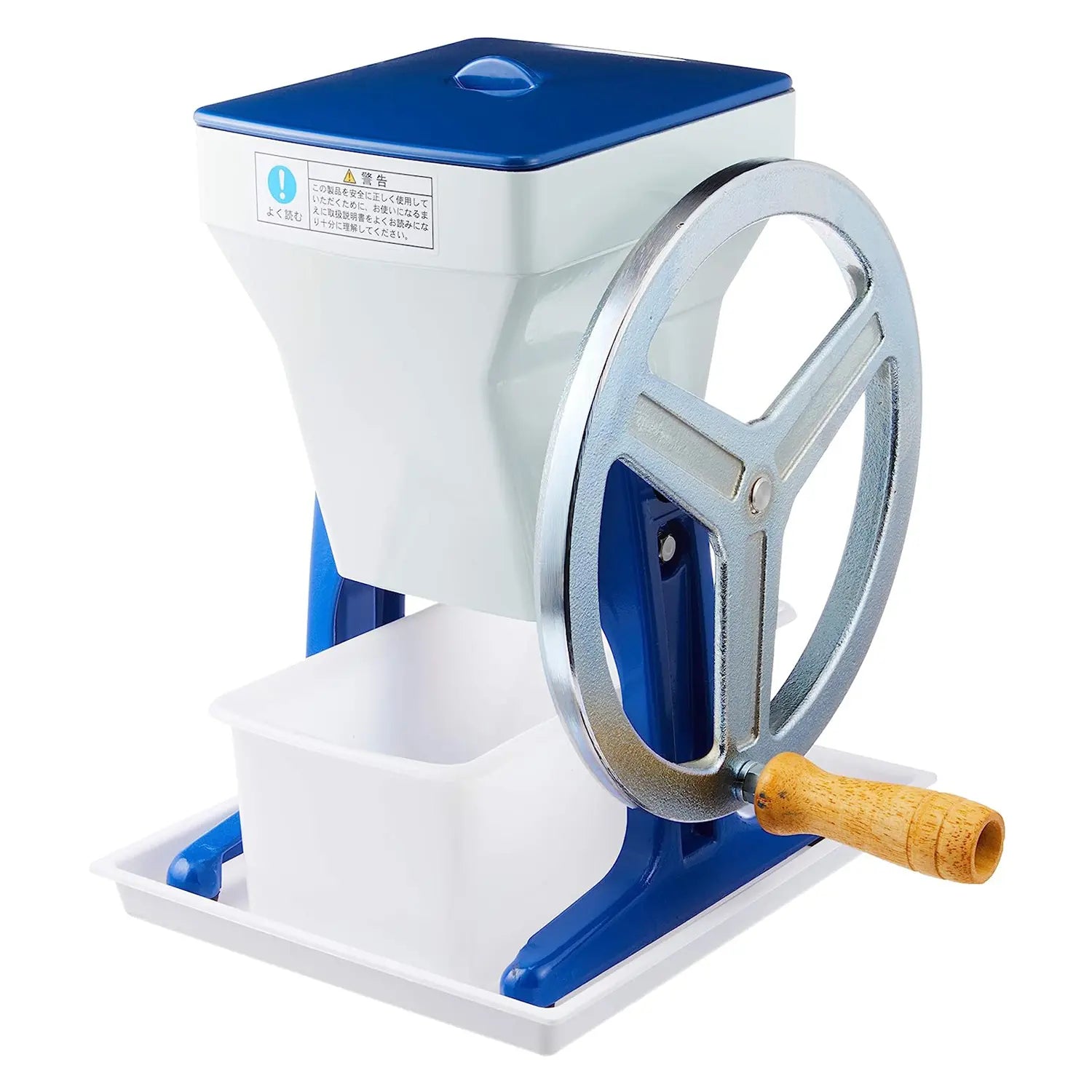Premium Hatsuyuki Aluminum Manual Ice Crusher - Durable & Rustproof Blue Ice Shaver for Cocktails, Smoothies, and Home Bars