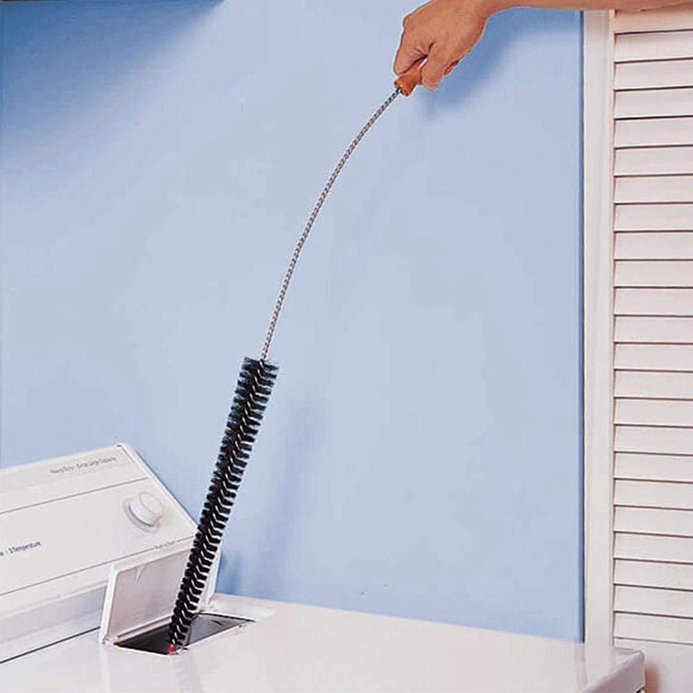 Washing Machine Cleaning Brush & Dryer Vent Cleaner Kit - 28.35 Inch Flexible Lint Brush with Metal Materials for Refrigerator Coils, HVAC Vents & Appliance Maintenance | Perfect for Home Laundry Rooms & Appliance Repair