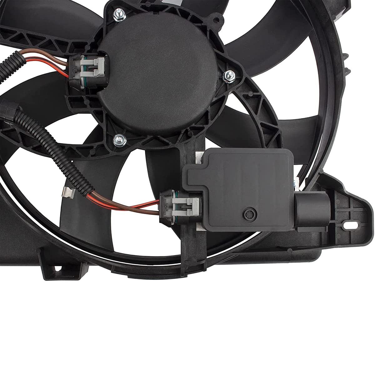 621-392 Engine Radiator Dual Cooling Fan Assembly for Ford Edge 2007-2014 & Lincoln MKX 2007-2015 V6 3.5L 3.7L - Replacement Part 7T4Z-8C607-A 7T4Z-8C607-B FO3115177 - Perfect for Overheating Prevention & Engine Cooling System Repair