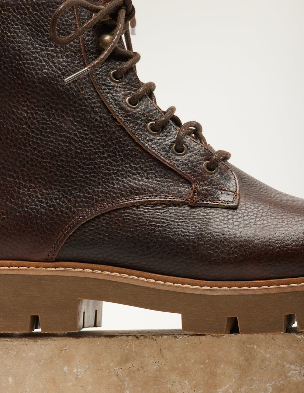 Theodore Leather Pull-Up Brown Grain Ankle Boots - Stylish & Comfortable for Casual Outings, Work & Everyday Wear