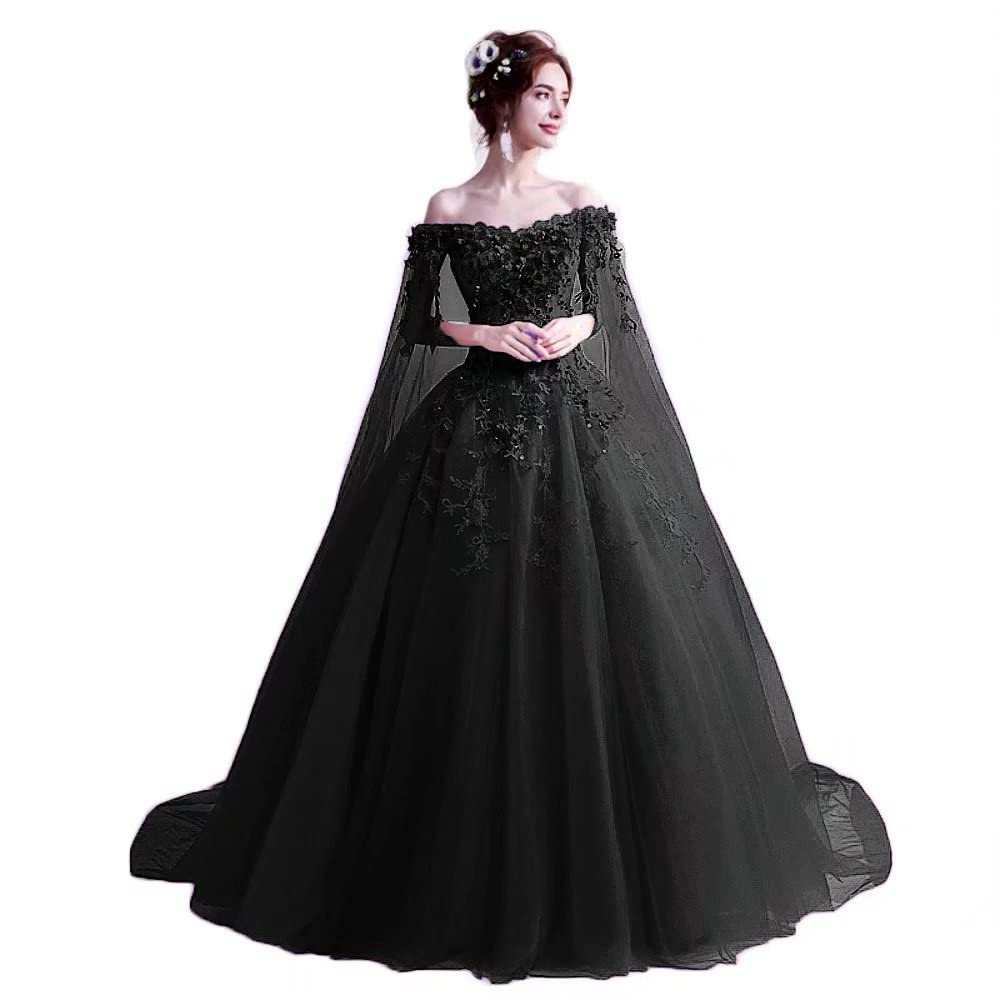 LEJY Women's Off The Shoulder Long Sleeve Masquerade Ball Gown Prom Dress - Elegant Evening Gown for Homecoming, Wedding Guest & Special Occasions