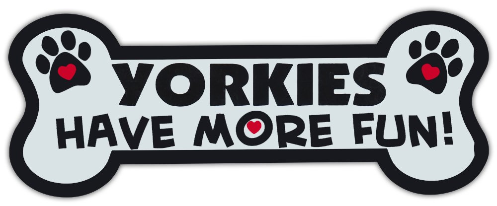 Dog Bone Magnets for Cars & Mailboxes - Fun Yorkie Stickers