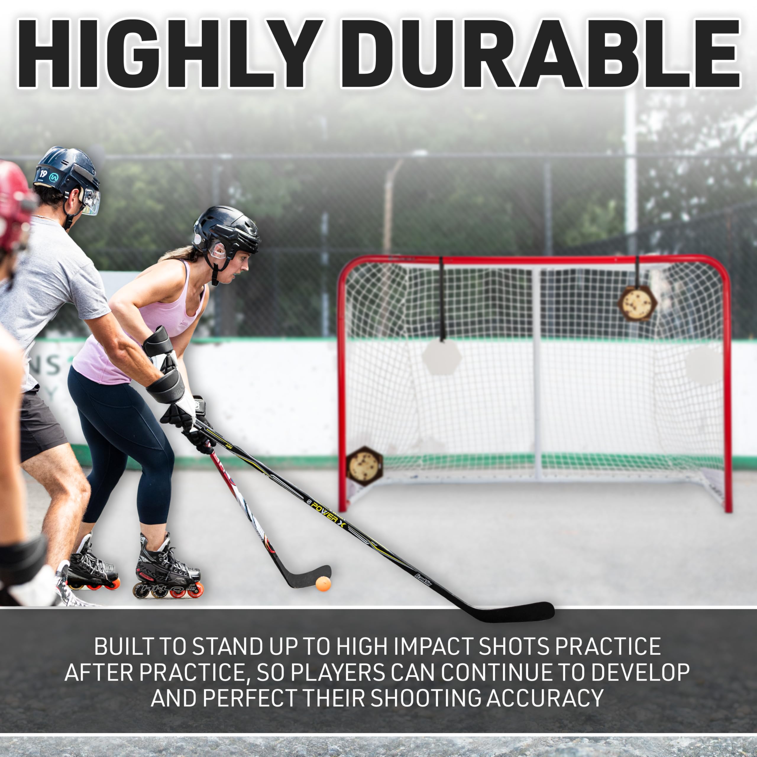 Franklin Sports Hockey & Lacrosse Shooting Targets - Durable Training Equipment for Hockey & Lacrosse Practice - Perfect for Backyard Drills & Goalie Training | Improve Accuracy & Skills at Home or Field