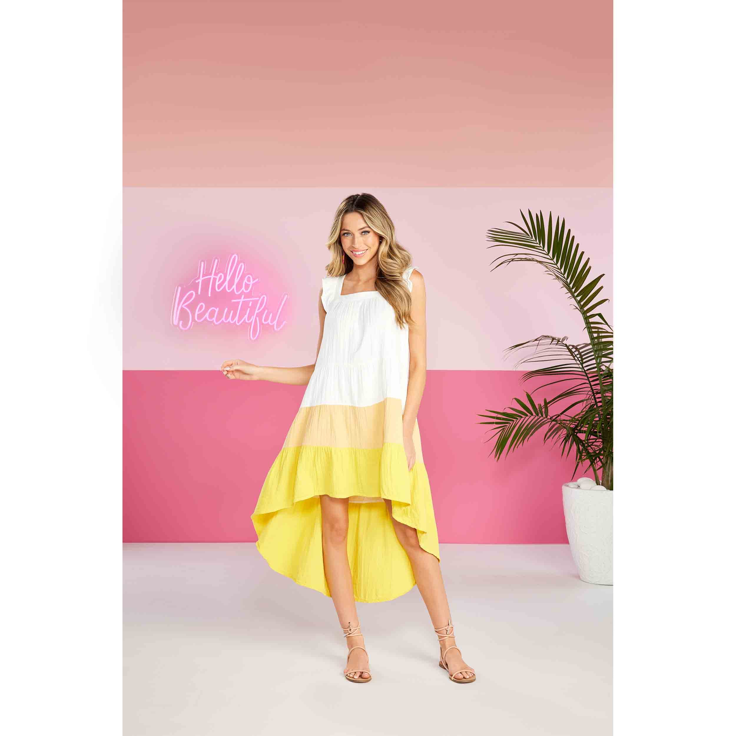 Mud Pie Women's Sleeveless Colorblock Dress - Stylish Summer Casual Dress for Beach, Party & Vacation | Flattering Fit & Comfortable Fabric
