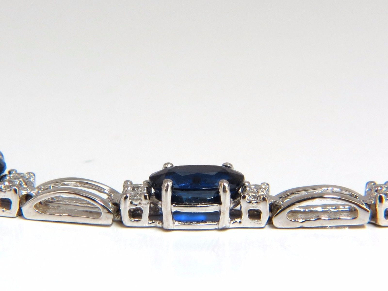 13.36ct Natural Blue Kyanite Diamond Tennis Bracelet in 14K Gold - Elegant Jewelry for Women, Perfect for Weddings, Parties & Special Occasions