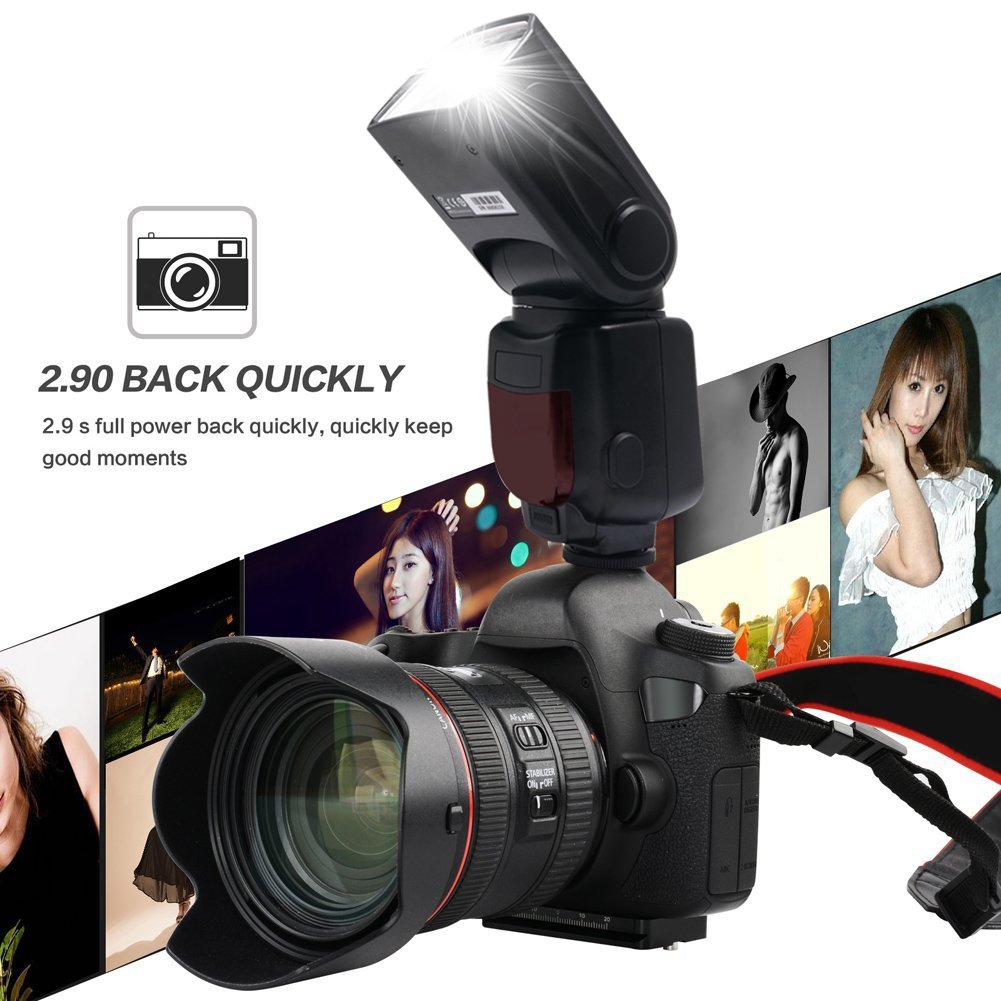 Professional VD-930 Universal Manual Speedlite Flash for Canon Nikon Panasonic Olympus Fujifilm Pentax DSLR Cameras - Hot Shoe Compatible with LCD Display - Perfect for Portrait, Wedding & Studio Photography