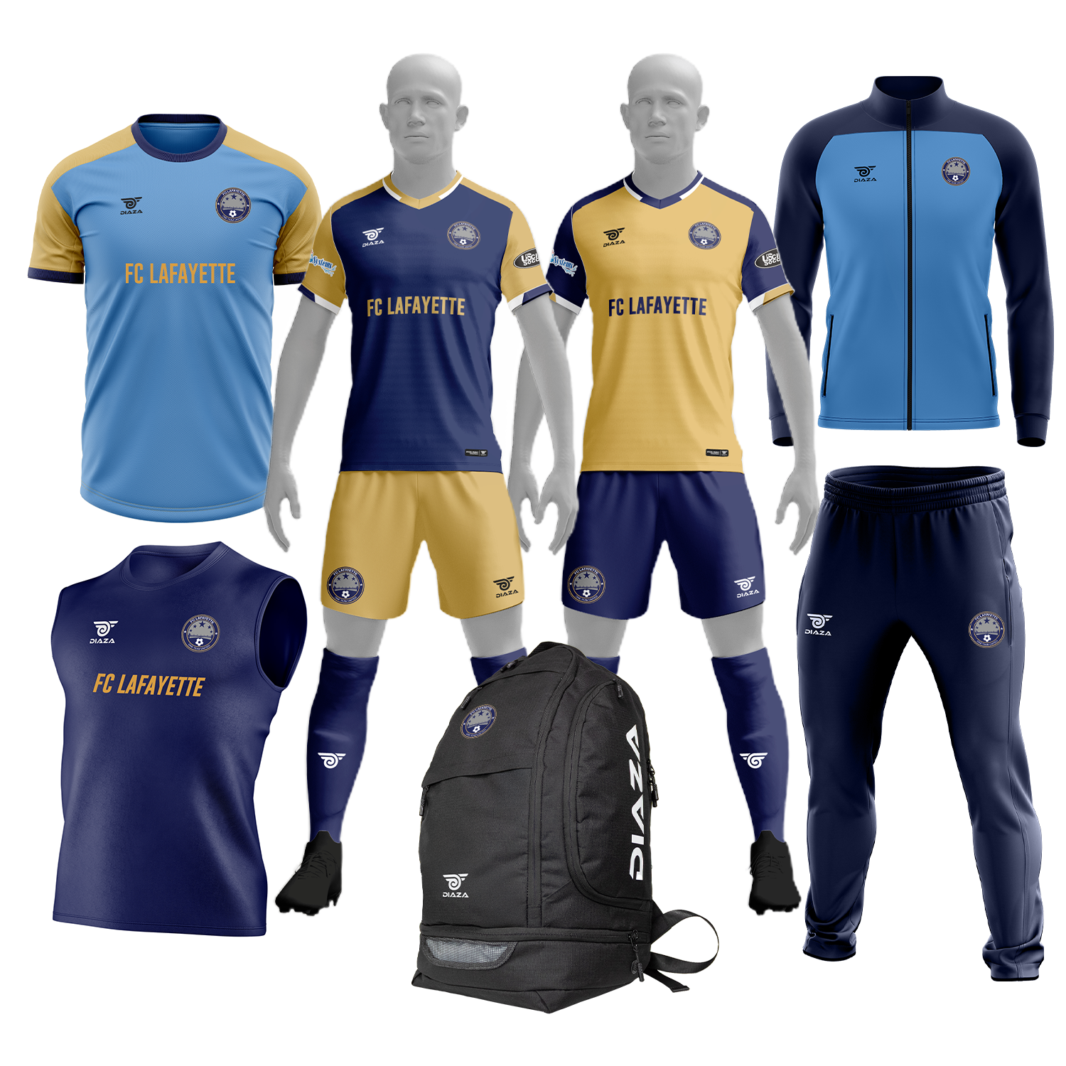 FC Lafayette Player Bundle - Authentic Soccer Jersey, Shorts & Socks Set for Fans & Players - Perfect for Matches, Training & Game Day Outfits