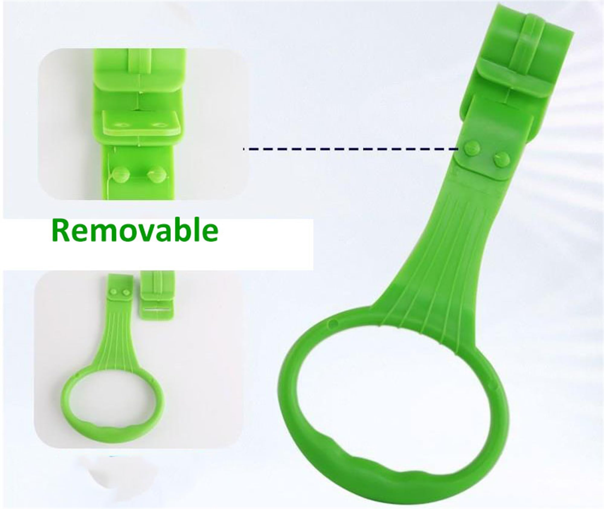 5pcs Baby Crib Pull Rings - Colorful Plastic Walk Assistant Rings for Infants & Toddlers - Help Baby Practice Standing & Walking - Perfect for Cribs, Playpens & Early Development Training (5 Colors)