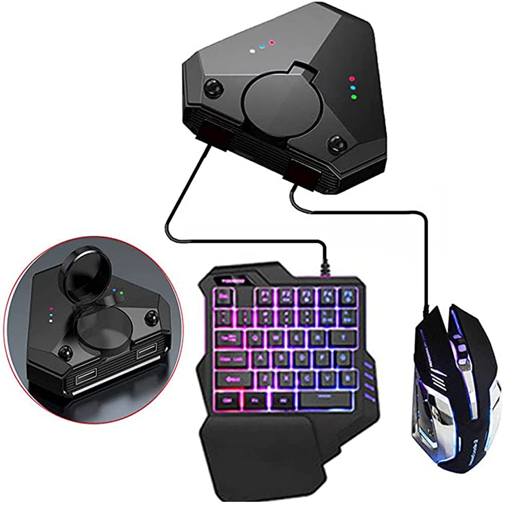 Bluetooth 5.0 Keyboard Mouse Converter Kit for PUBG Mobile Gaming on iOS/Android/PC