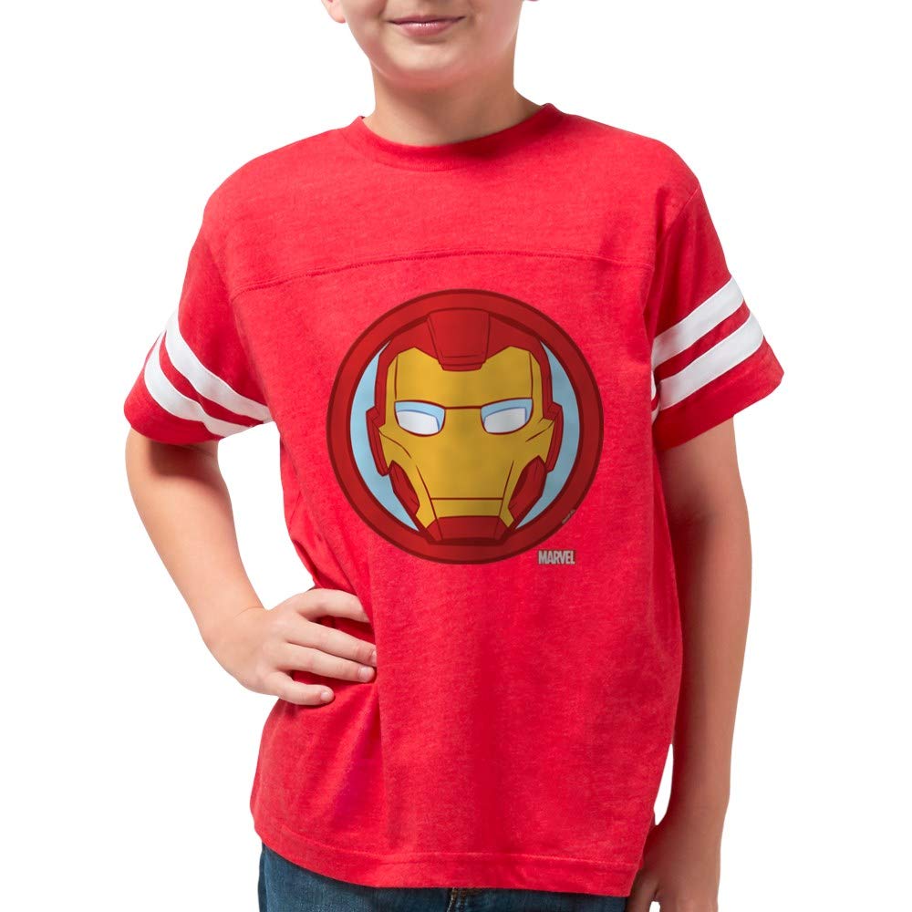 Iron Man Icon Youth Football Jersey - Marvel Superhero Sports Apparel for Kids & Teens - Perfect for Game Day, Cosplay & Fan Events