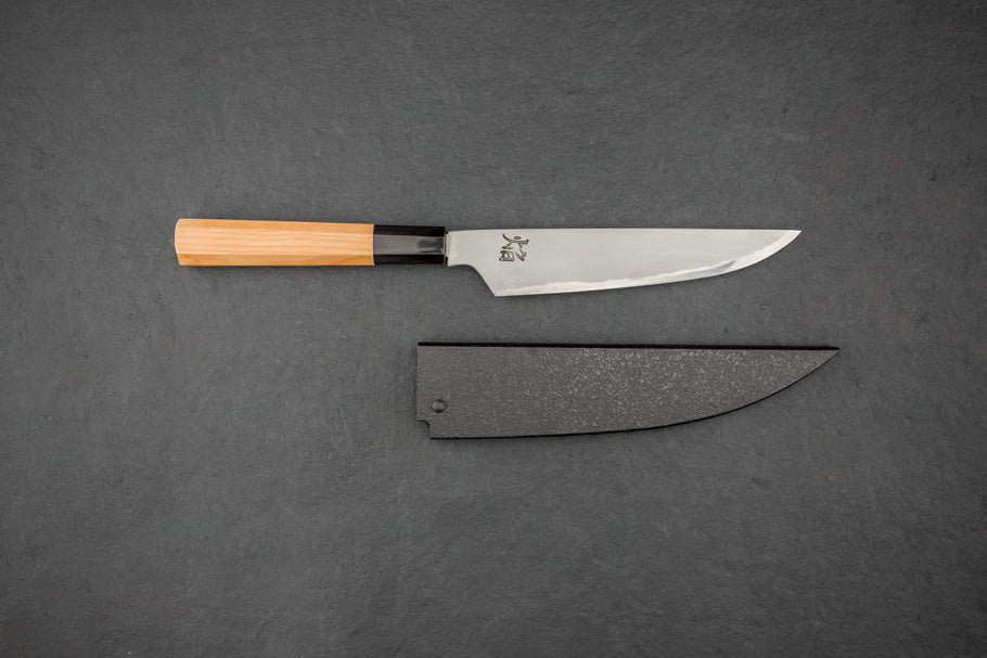 Premium Sakai Takayuki Homura Kogetsu 150mm Petty Knife by Master Itsuo Doi - Japanese Chef Knife for Precision Slicing, Peeling & Fruit Cutting - Perfect for Home Cooks & Professional Kitchens