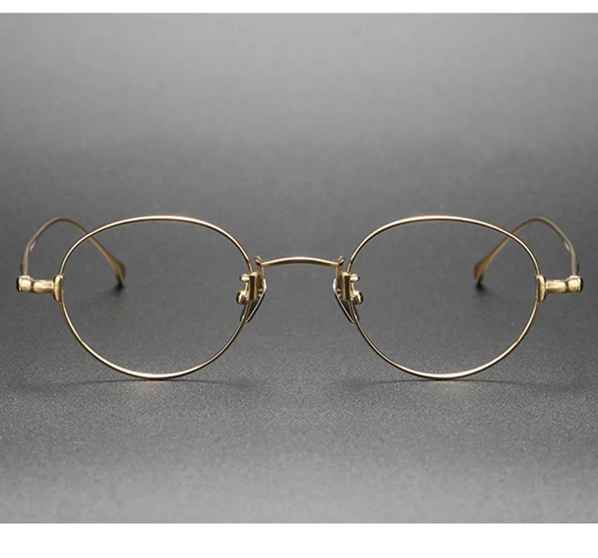 Aimee Unisex Full Rim Round Titanium Eyeglasses Frame 1353 - Lightweight Durable Glasses for Men & Women - Perfect for Reading, Working & Daily Wear