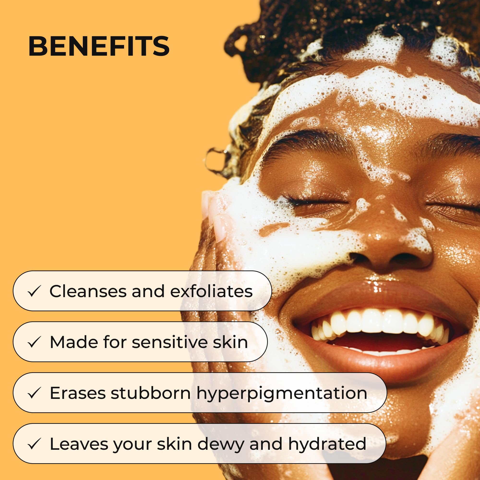 Glo Melanin Raw Manuka Honey & Turmeric Face Wash - Exfoliating Cleanser for Glowing Skin - Natural Facial Wash for Women - 4 Oz - Perfect for Daily Skincare Routine & Acne-Prone Skin