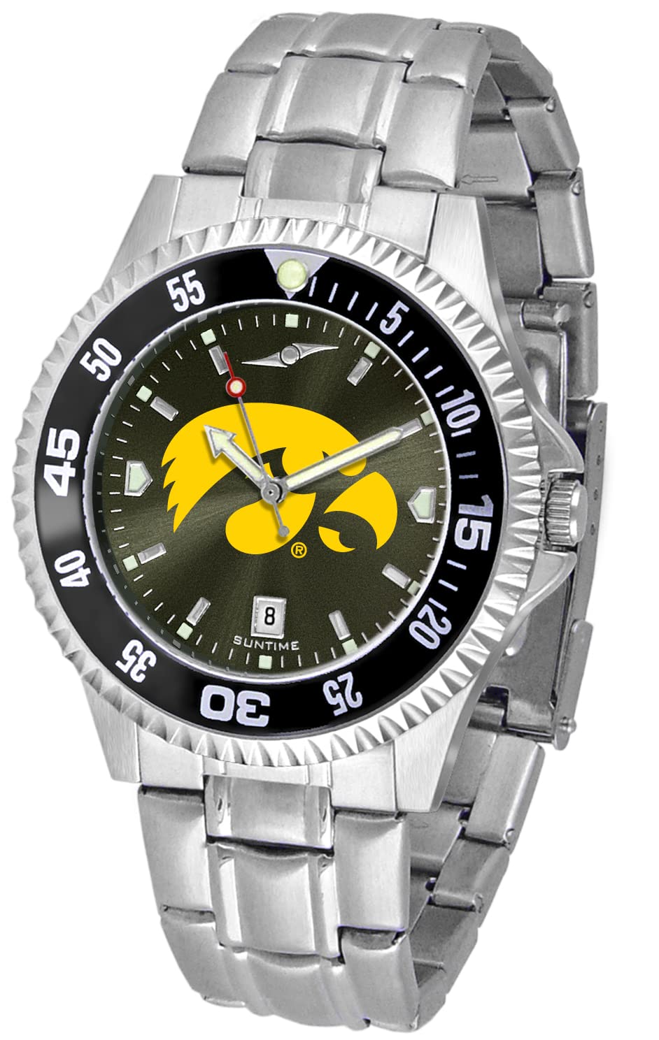 SunTime Men's Competitor 40mm Quartz Watch with 20mm Stainless Steel Strap - Sporty Team Color Dial & Bezel | Perfect for Casual Wear, Office & Outdoor Activities