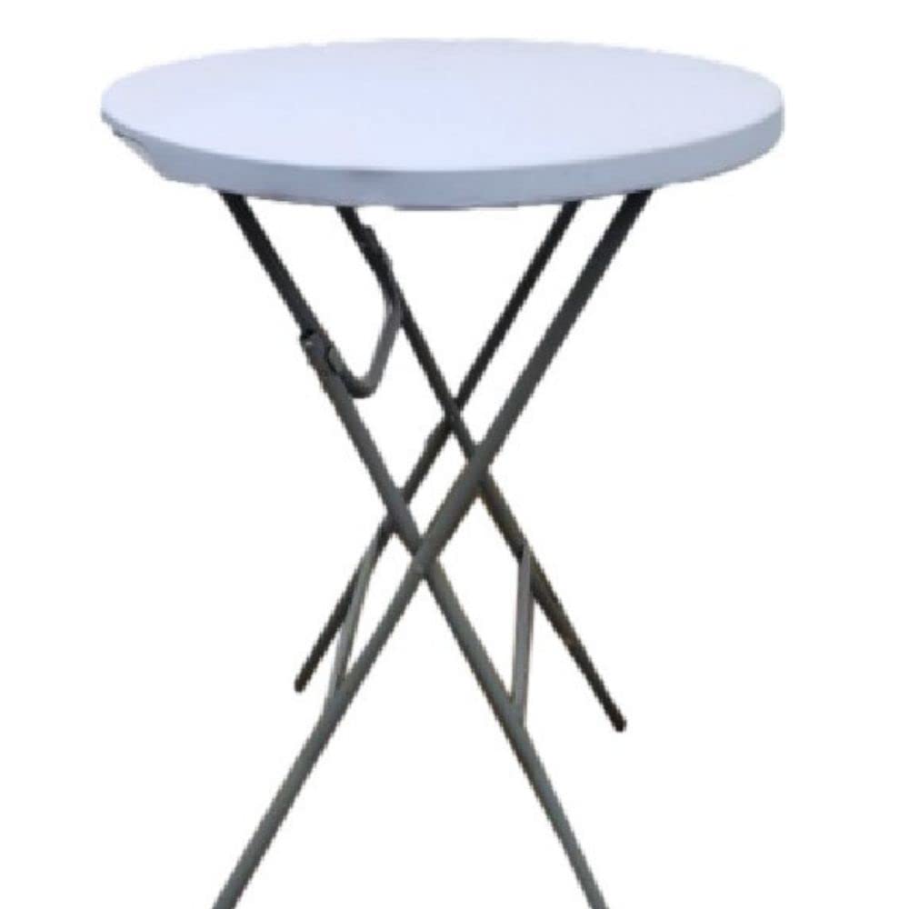 Lightweight Round Folding Bar Table - Portable Multi-Function Pub & Dining Table for Indoor/Outdoor Use - Perfect for Small Spaces, Patios, Camping & Home Entertaining