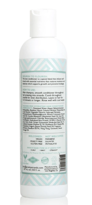 Pretty Strands Hydration Help Conditioner - 8 fl.oz. Moisturizing Hair Treatment for Dry & Damaged Hair | Perfect for Daily Use & Post-Color Care