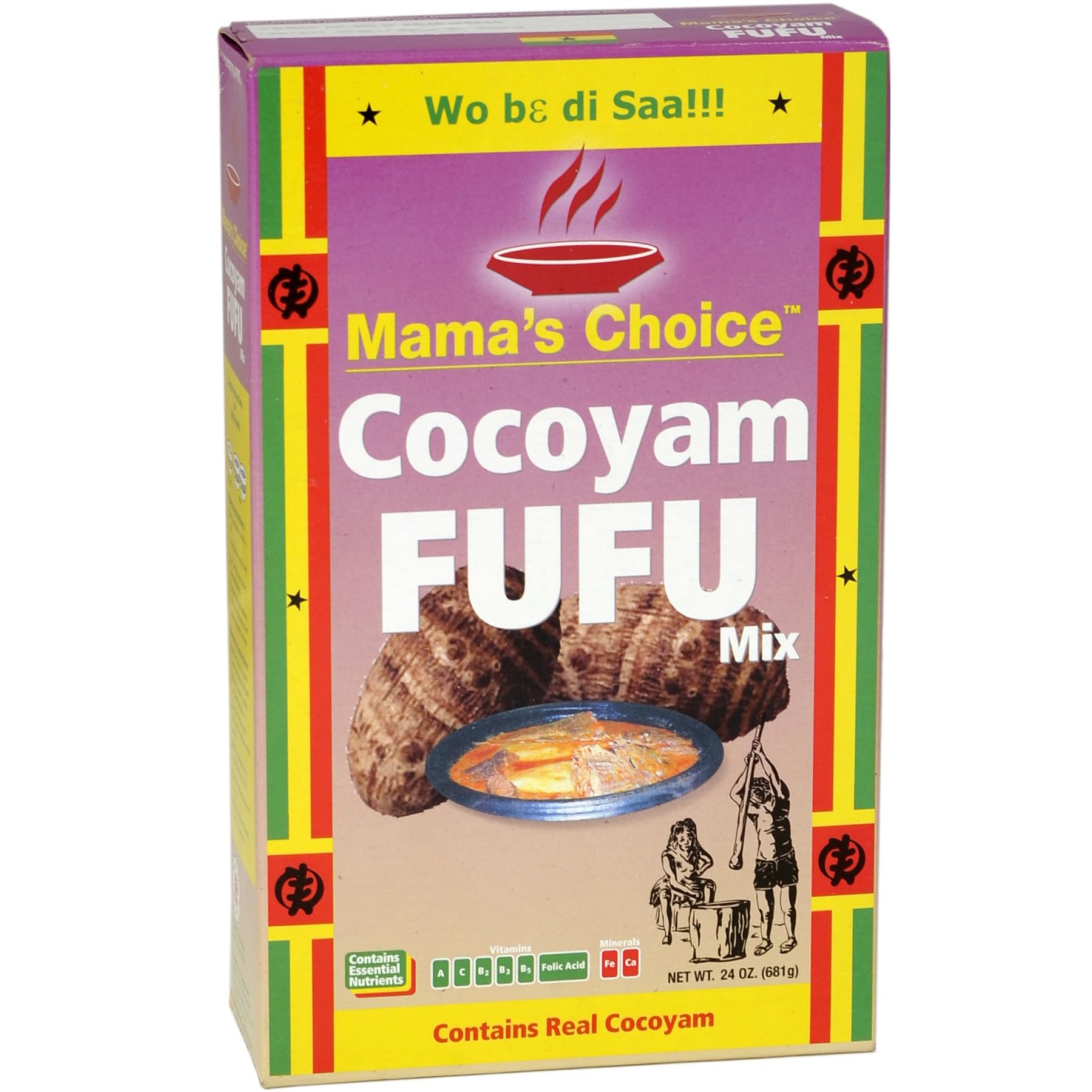 Organic Cocoyam Flour (Fufu Powder) - 1.37 lb (624g) - Gluten-Free, Non-GMO African Food for Authentic Fufu Dishes - Perfect for Soups, Stews & Traditional West African Cuisine