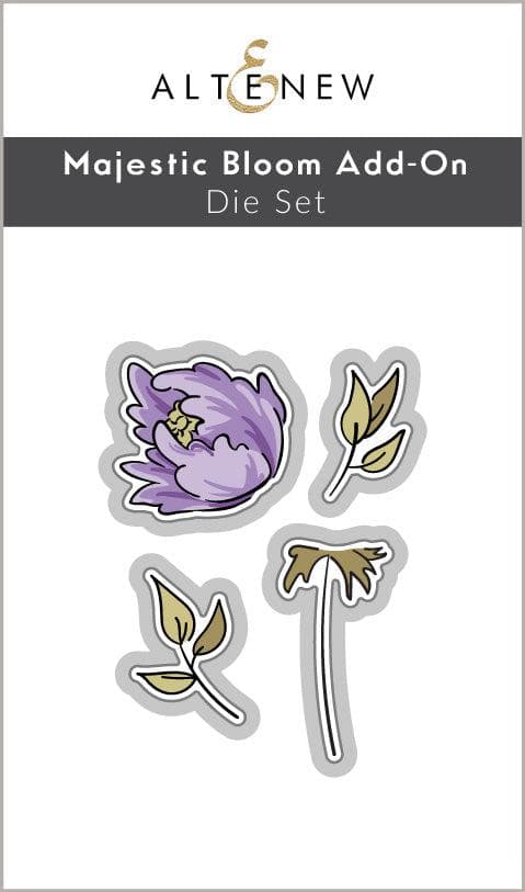 Majestic Bloom Add On Die Set for Card Making & Scrapbooking - Floral Design Paper Crafting Dies - Perfect for DIY Greeting Cards, Invitations, and Home Decor