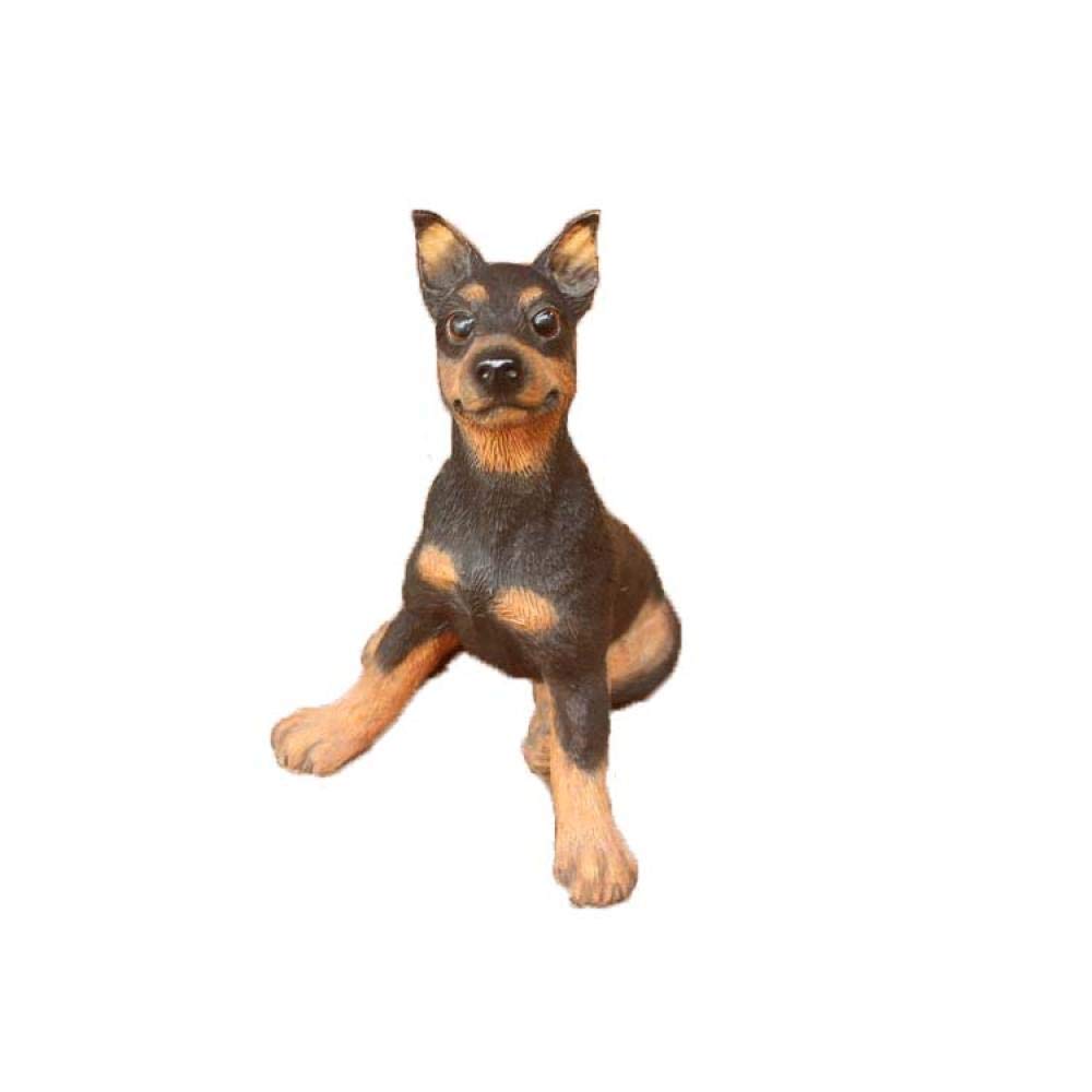 JUZZQ Resin Doberman Pinscher Statue - Handcrafted Collectible Dog Sculpture for Home Decor, Kitchen Display & Car Accessories | Perfect Gift for Pet Lovers & Animal Collectors