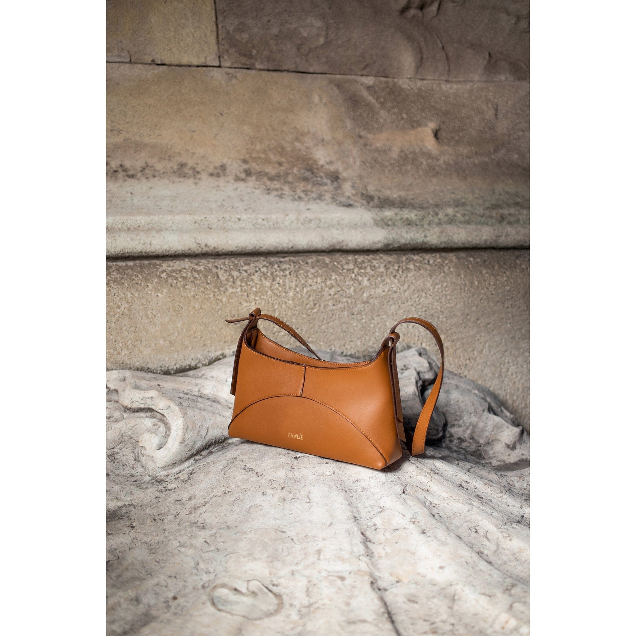 Ambre Desserto® Vegan Cactus Leather Baguette Bag - Tan | Eco-Friendly & Cruelty-Free Handbag for Women | Perfect for Work, Travel & Everyday Use