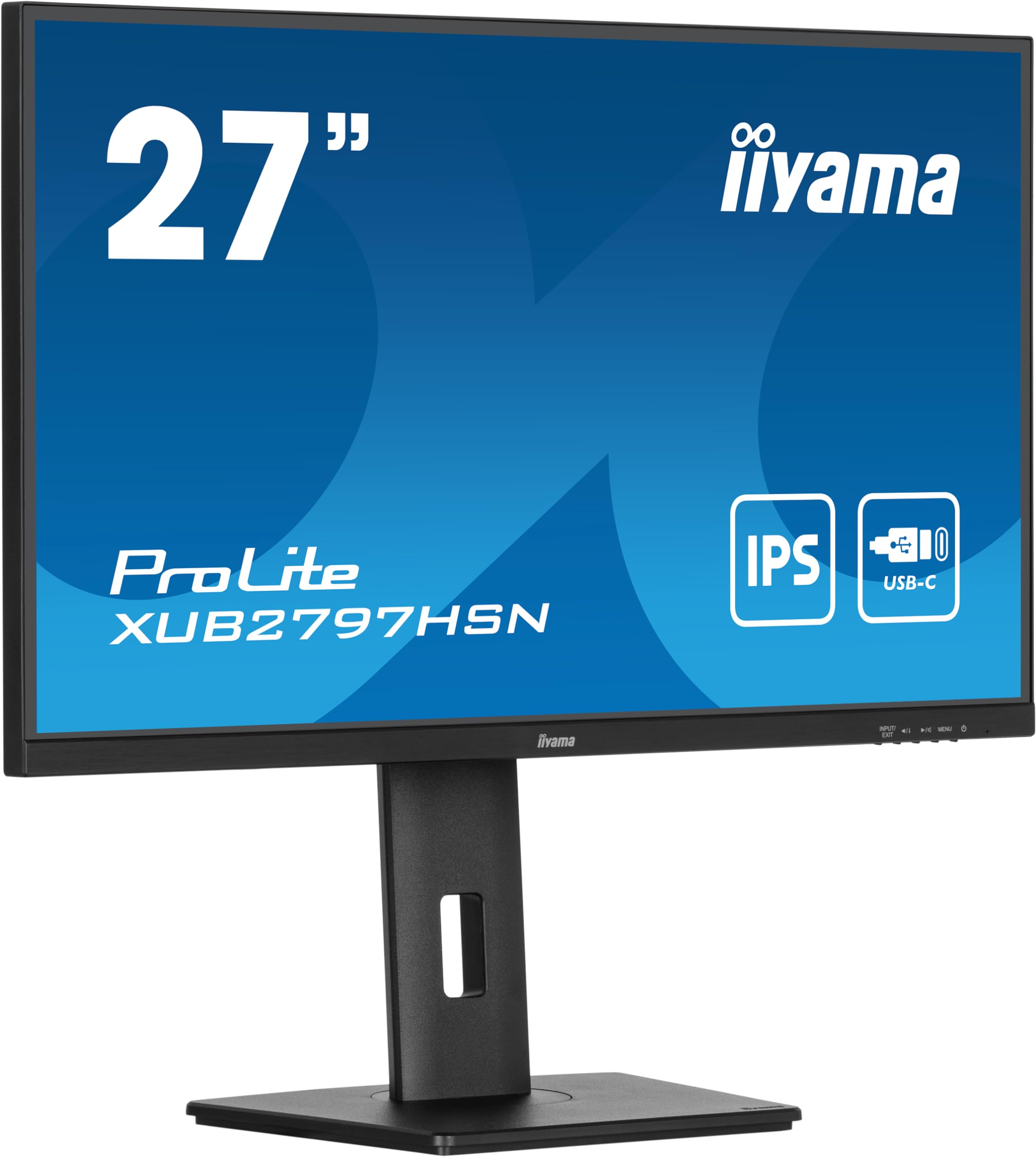 iiyama Prolite XUB2797HSN-B1 27 Inch LED IPS Monitor - Full HD 1080p, 100Hz Refresh Rate, USB-C Connectivity - Perfect for Home Office, Gaming & Graphic Design