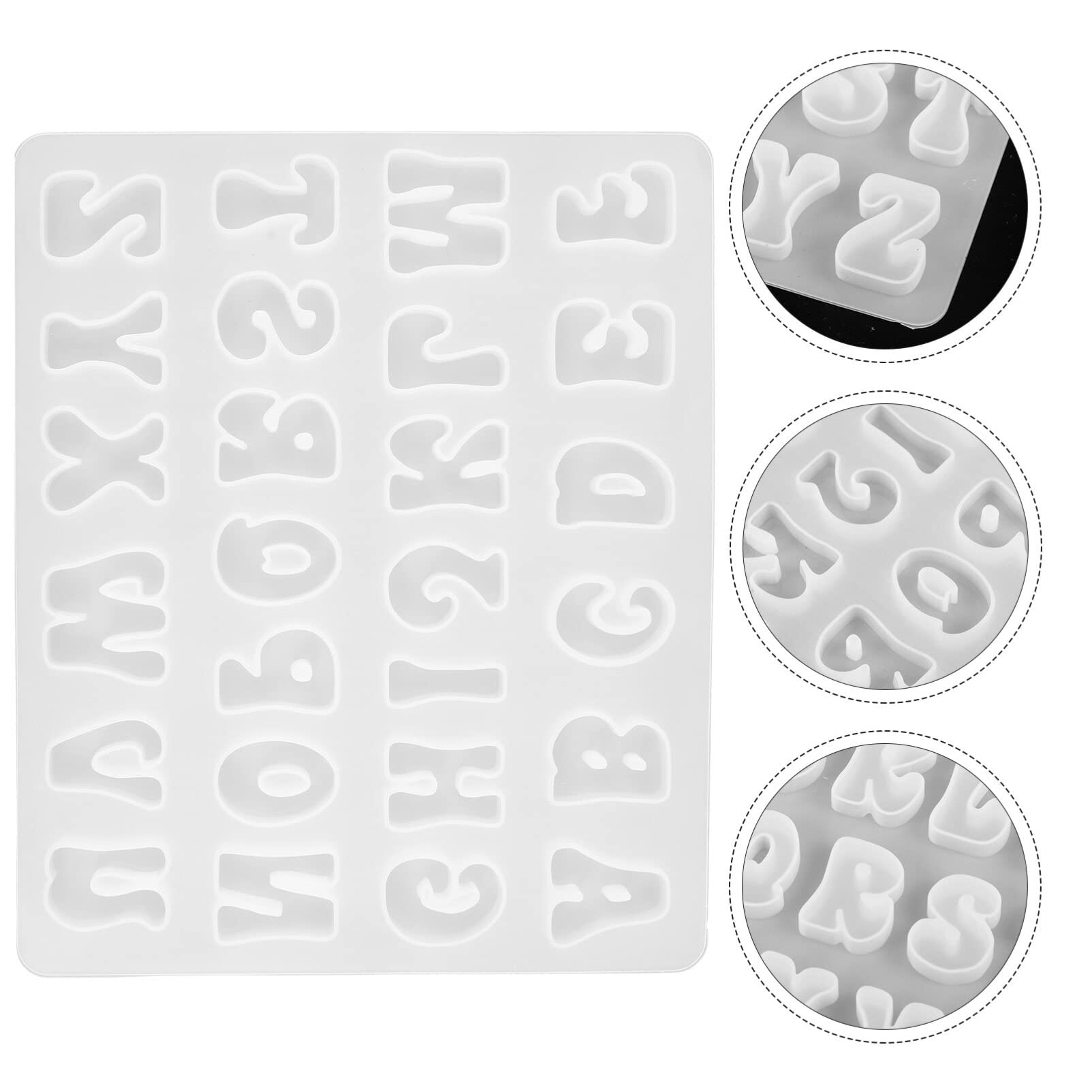 Alphabet Letter Stencil Silicone Mold Set for Cake, Fondant, Chocolate, Candy & Cookie Decorating - DIY Baking Tools for Birthday, Wedding & Party Desserts