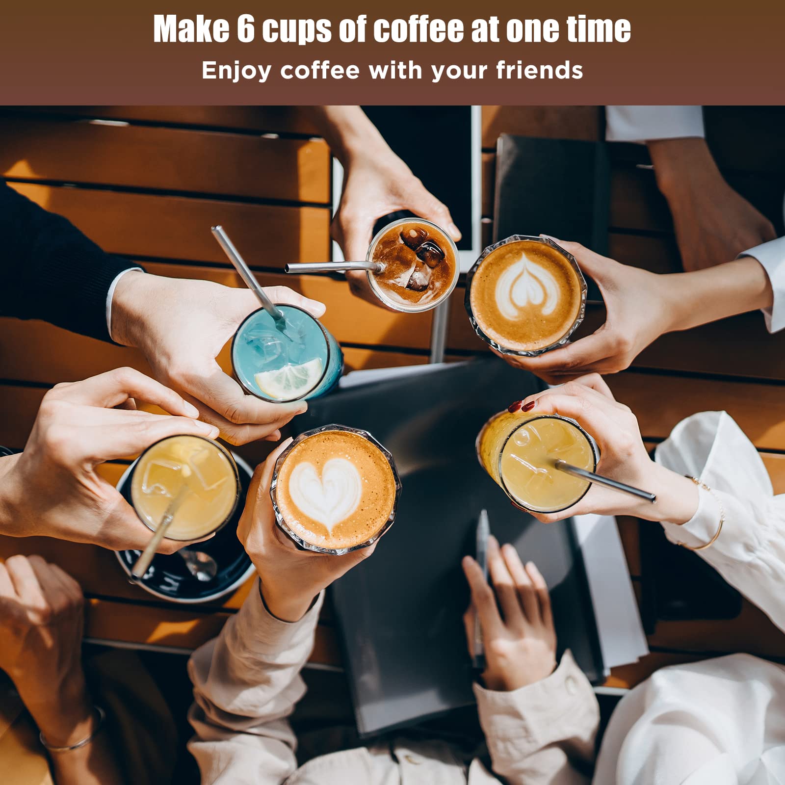 SHANGSKY 6-Cup Electric Coffee Maker - Italian Espresso Mocha Pot, Portable Aluminum Coffee Machine for Home & Office - Perfect for Espresso, Cappuccino, and Latte Making